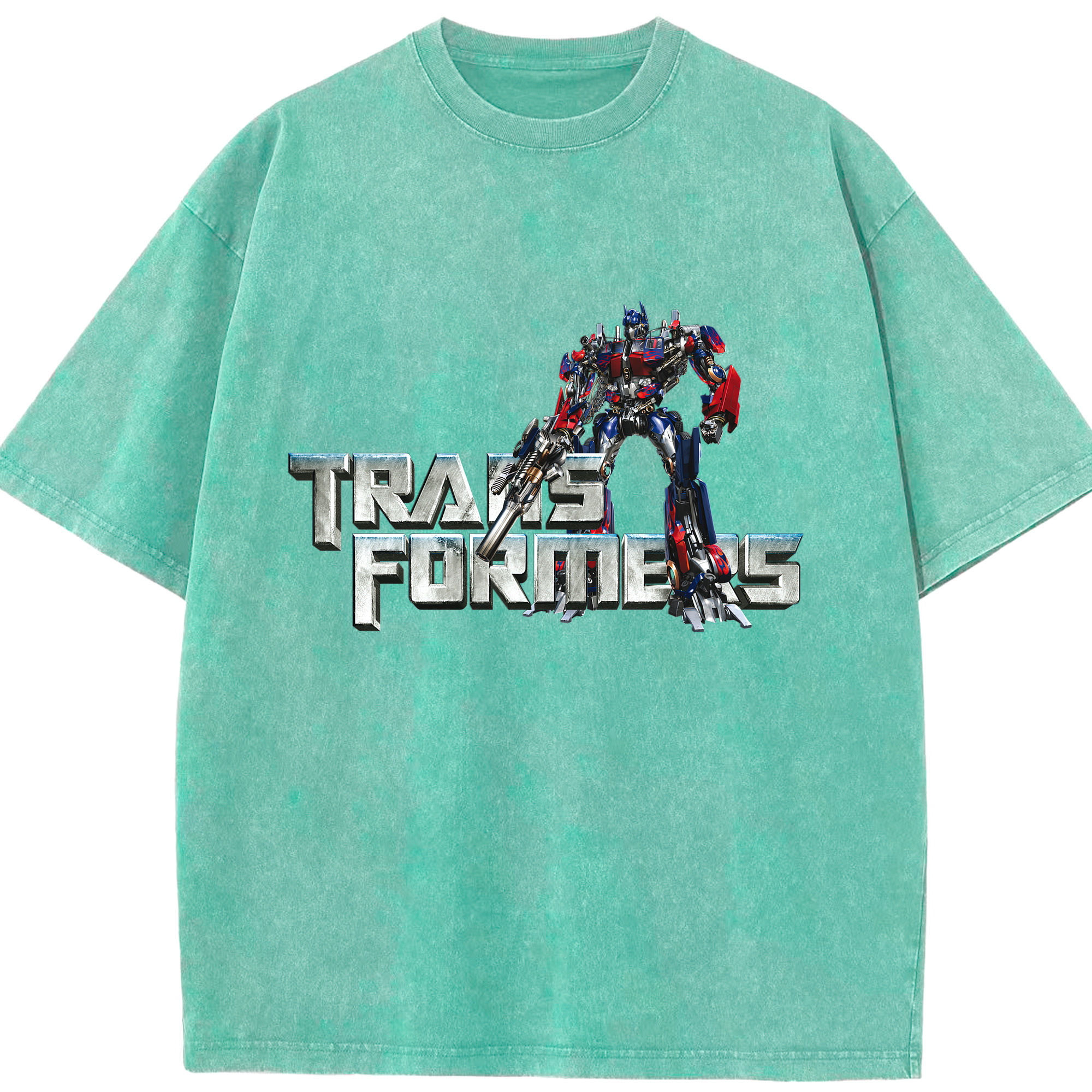 （画像用）  綿100% ヴィンテージ風 半袖Tシャツ（フロントプリント）